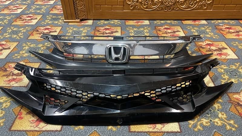 Civic X 2018 Geniune Front Grill,Bumper Lights, Deffuser, LCD Panel 1