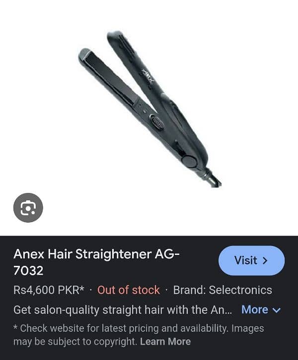 Anex Hair Straightener AG-7032 2