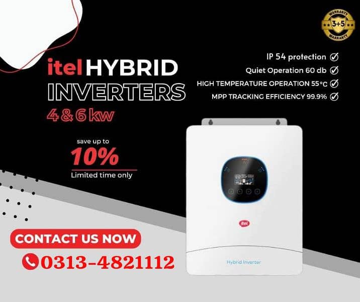 Itel 4kw & 6kw inverter Hybrid & Ongrid 0