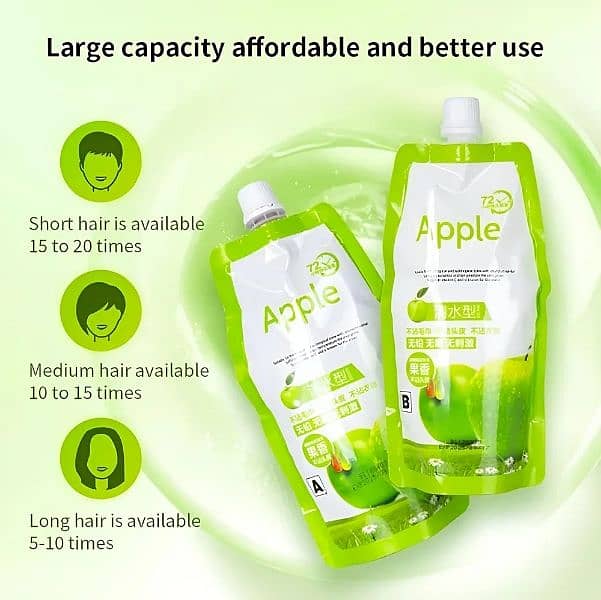 Apple Ammonia-Free Black Hair Cream 100% Organic (Apple 72) pack of 2 4