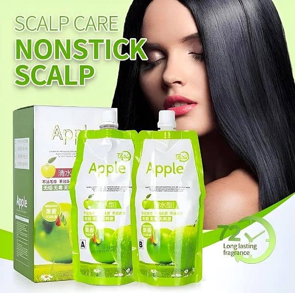 Apple Ammonia-Free Black Hair Cream 100% Organic (Apple 72) pack of 2 5