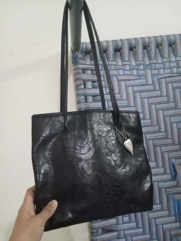 black color bag. 4