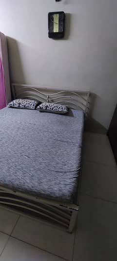 iron bed with mattress