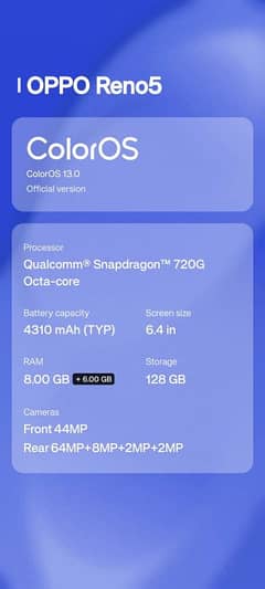 Oppo Reno 5 (128/8GB) - (64-4MP)