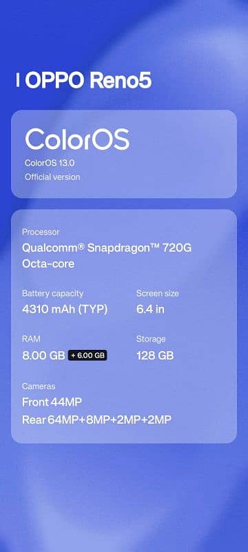 Oppo Reno 5 (128/8GB) - (64-4MP) 0