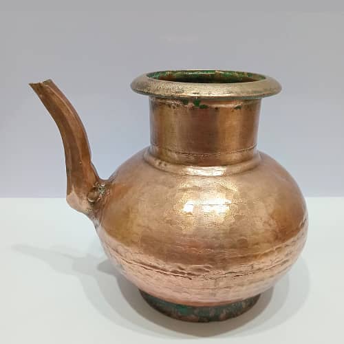 Handmade Antique Copper Water Lota With Hammered Design Rustic Charm Other Household Items