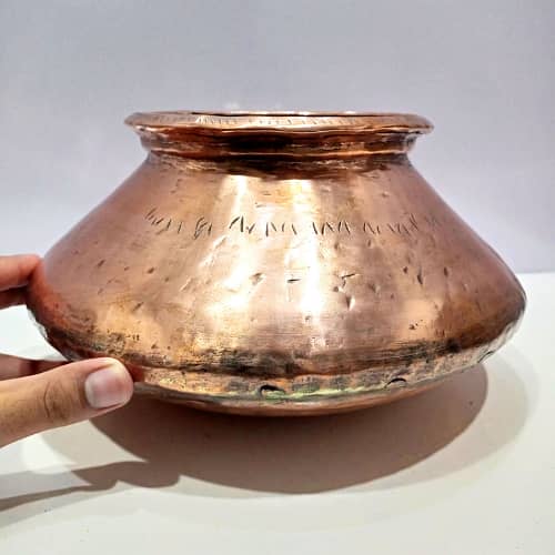 Handcrafted 18th-Century Antique Copper Daig/Handi 3