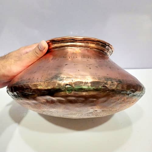 Handcrafted 18th-Century Antique Copper Daig/Handi 5