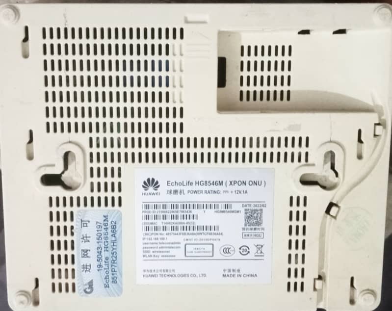 Huawei Router HG8546M Xpone Fiber 1