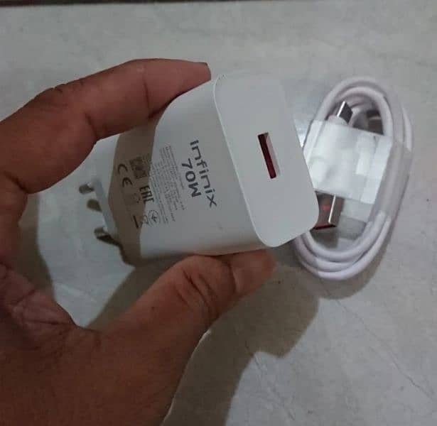 Infinix 70watt original box plugged charger 03234806676 4