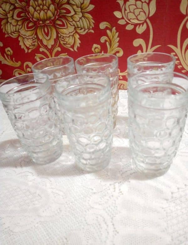 Crystal glasses with custard set 4