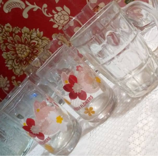 Crystal glasses with custard set 8