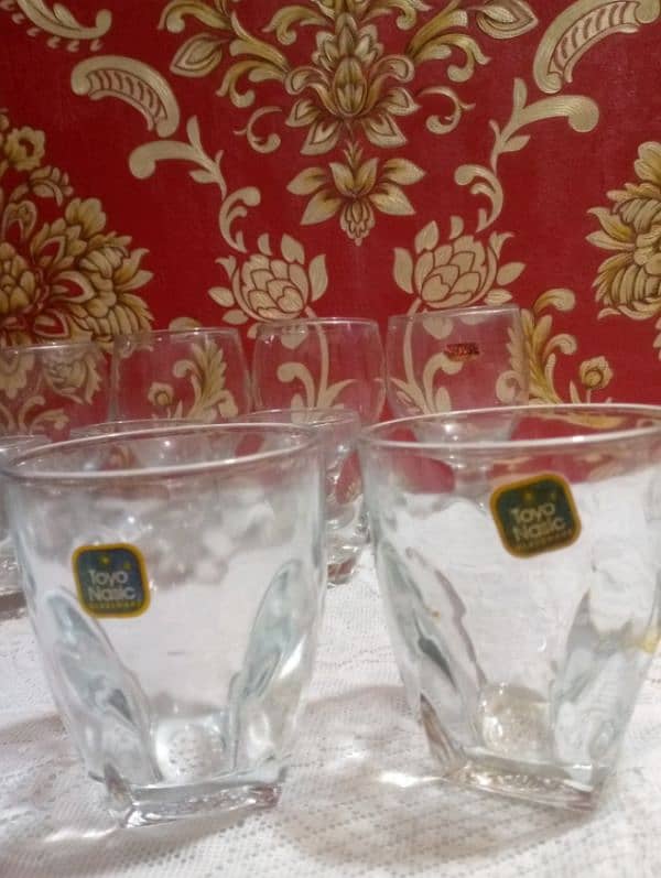 Crystal glasses with custard set 9