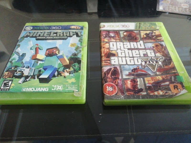 x box 360 minecraft and gta5 cds 0