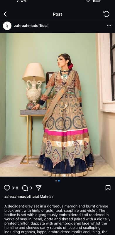 Designer Dresses for sale Zahra Ahmad in lowest price 5