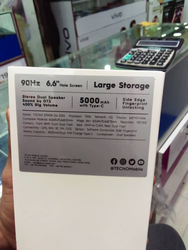 "Tecno Spark Go 2GB RAM + 2GB Extended RAM, 64GB ROM 1