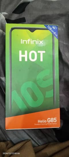 Infinix Hot 10s with box and charger