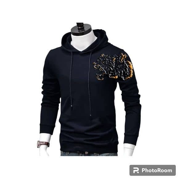 Black Lion Printed Pullover Hoddie 0