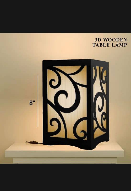 3D wood table lamp 0