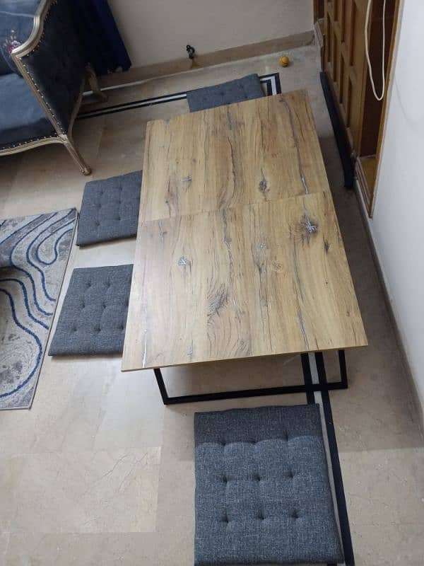 Folding Dining Table with cushions 1