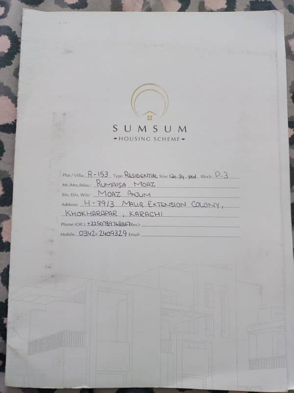 SUMSUM HOUSING SOCIETY PLOT FOR URGENT SALE 10