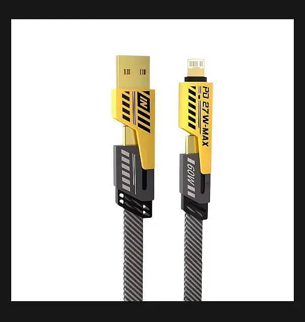 Multi-function 4-in-1 data cable super fast charging PD27W 0