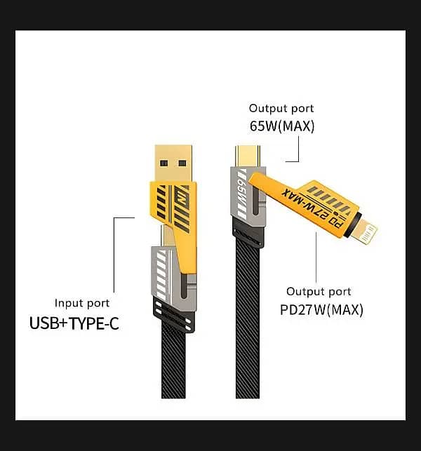 Multi-function 4-in-1 data cable super fast charging PD27W 6