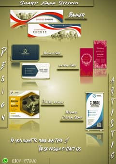 I will design business card, display stand, poster, and banners