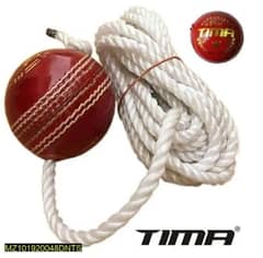 Hard ball with rope for practice