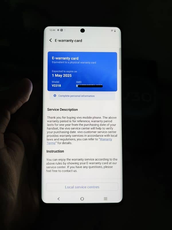 Vivo V30 5g With Complete Box 7