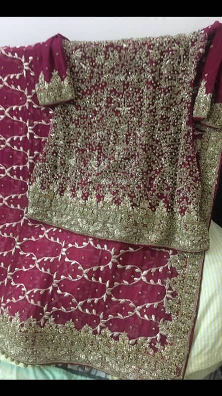 Bridal lehnga dark red Color 15