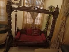 Indian Handcrafted Solid Sheesham Wooden Swing