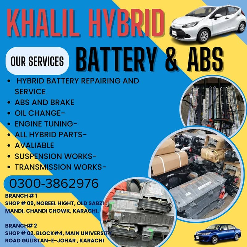 Hybrids batteries and ABS ,Toyota Prius,Aqua,Axio Car Cell 0