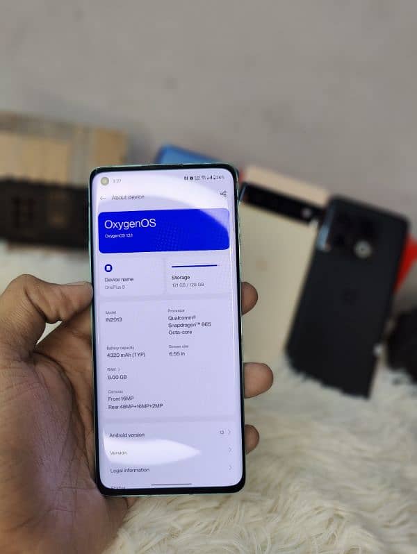 OnePlus 8 official pta approved with box 70 is fix price 1