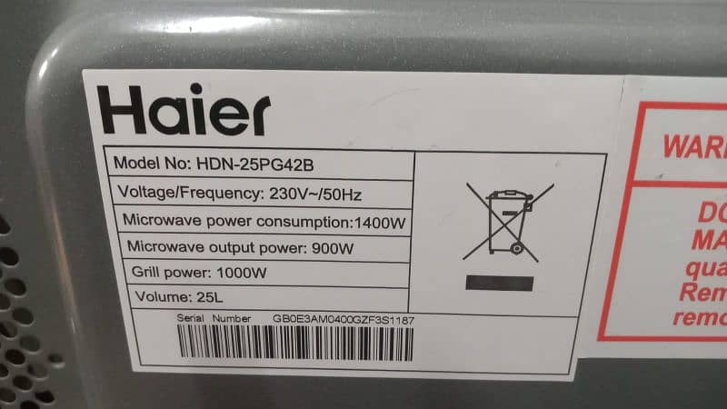 haier 25 litter microwave 4