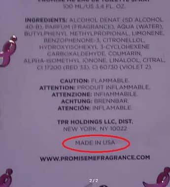 Perfume branded. . . (USA) 1