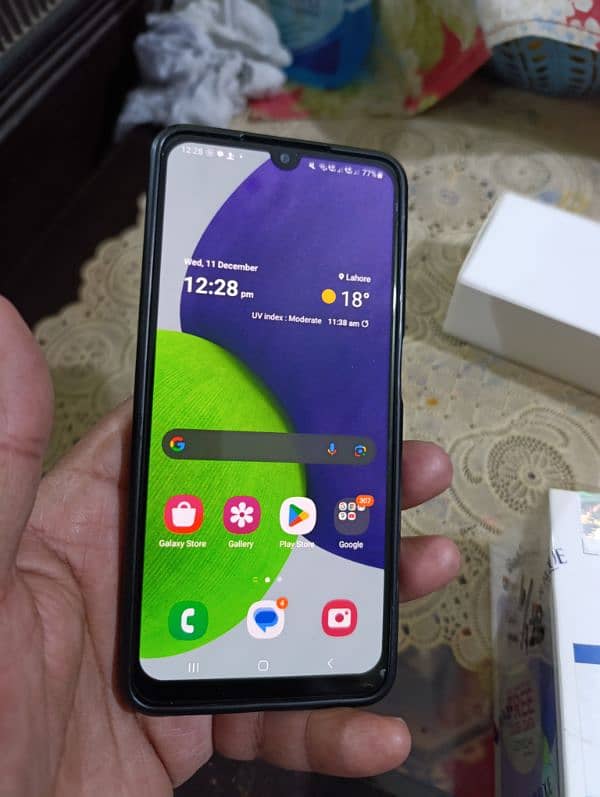 Samsung A22 box pack condition 6+6gb 128gb please read full add 10