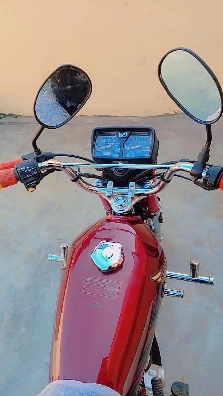 HONDA CG 125 FOR SALE NEW MODEL RED COLOUR (KASUR CITY)(03206599410) 3