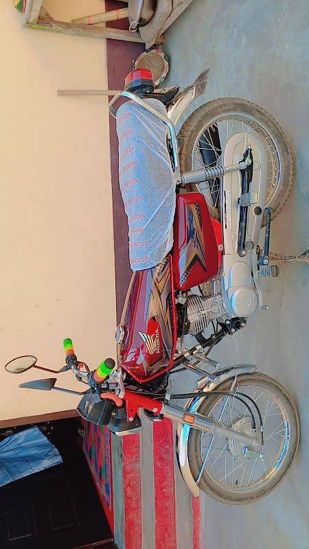 HONDA CG 125 FOR SALE NEW MODEL RED COLOUR (KASUR CITY)(03206599410) 5