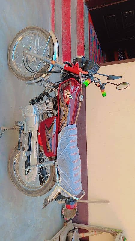 HONDA CG 125 FOR SALE NEW MODEL RED COLOUR (KASUR CITY)(03206599410) 11