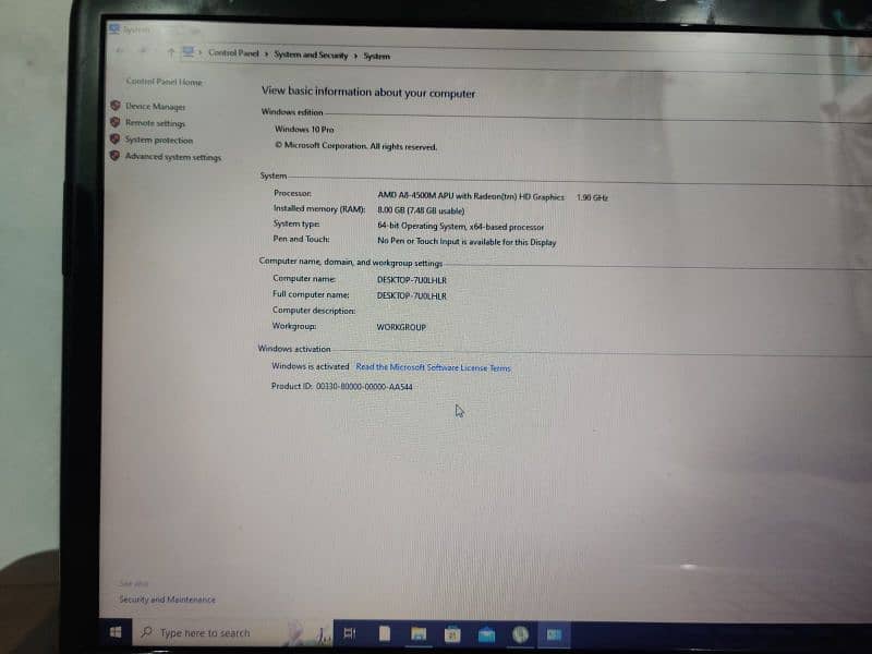 hp laptop 500 hb HDD 120 ssd 3