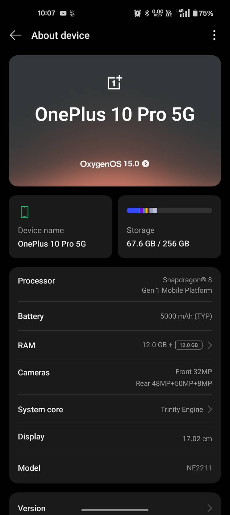 One Plus 10 Pro 5G Global 12+12ram -256gb Rom(Non-pta) 8