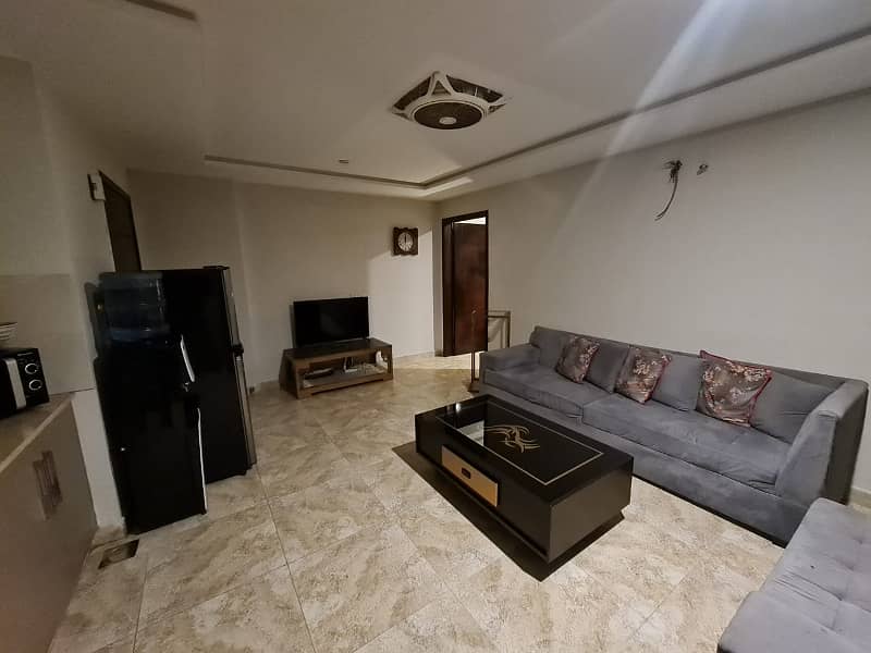 One bed brand new fully furnished apartment for rent in bharia town lahore 1