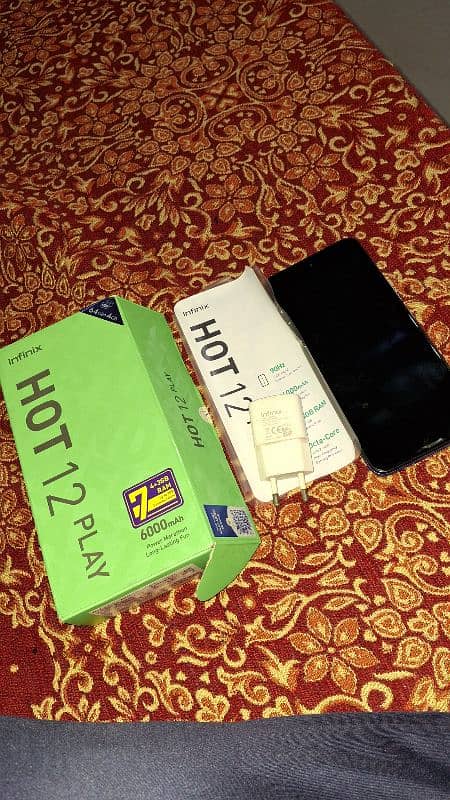 Infinix Hot 12 play 4gb/64gb in Good condition available for sale 0