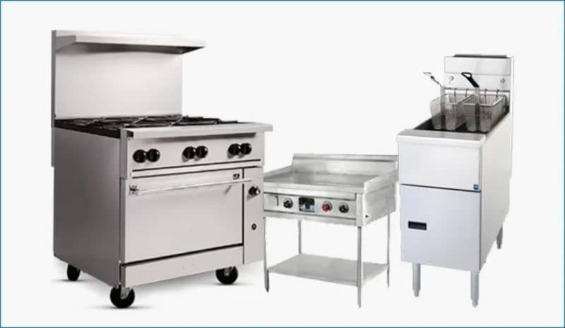 Bakery Counter - Bain Marie - Shawarma Machine - Stoves - Sink - Fryer 3