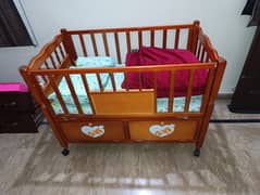 baby cot with matress / wooden baby cot / kids bed