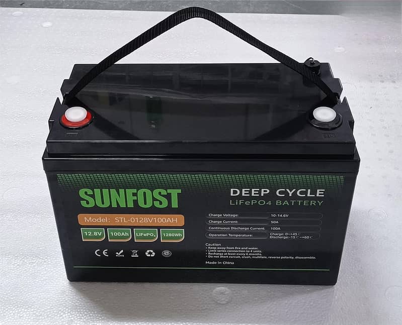 sunfost lithium battery  12.8v 100ah 2