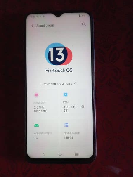 vivo Y33s  8+4 gb ram  128 gb memory 1