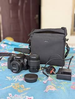 Canon 200d. brand new condition. 50mm. 18-55mm. home used