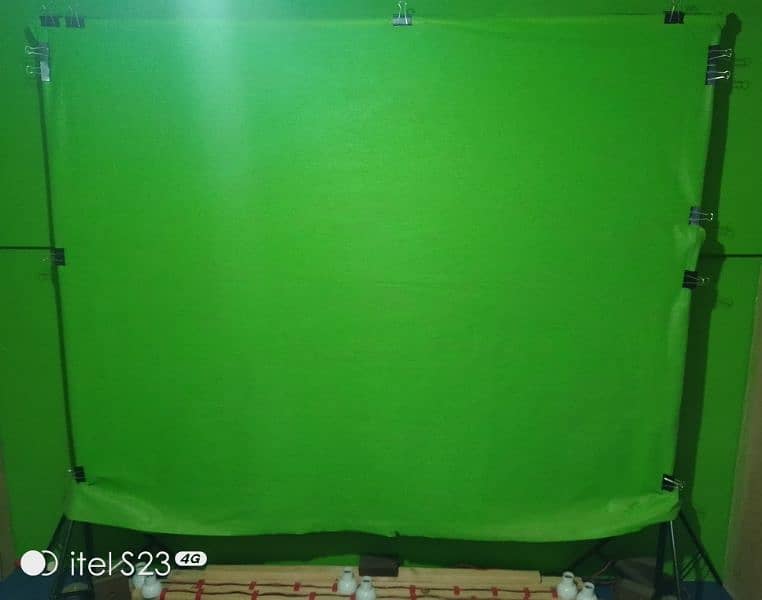 TRIPOD STAND PACK WITH CHROMA GREEN SCREEN (YOUTUBE STUDIO) 1